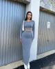 Angelica Sırt Dekolteli Etek Takım