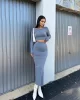 Angelica Sırt Dekolteli Etek Takım