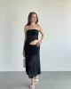 Asimetrik Dantelli Crop Takım