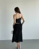Asimetrik Dantelli Crop Takım