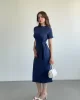 Bel Bağlamalı Modal Elbise