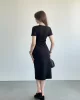 Bel Bağlamalı Modal Elbise