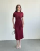 Bel Bağlamalı Modal Elbise