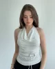 Bel Tokalı Halter Bluz