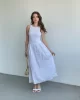 Beyaz Halter Poplin Elbise