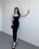 Biyeli Premium Kumaş Askılı Elbise