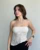 Dantelli Asimetrik Crop
