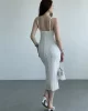 Degaje Dantelli Uzun Elbise