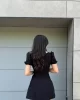 Düğmeli Yaka Detay Elbise