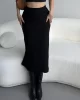Fitilli Yırtmaçlı Uzun Etek