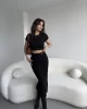 Fitilli Yırtmaçlı Uzun Etek