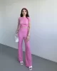 Gofre Basic Pantolon Crop Takım