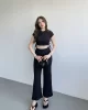 Gofre Basic Pantolon Crop Takım
