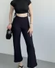 Gofre Basic Pantolon Crop Takım