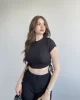 Gofre Basic Pantolon Crop Takım