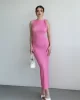 Gofre Omuz Detaylı Elbise