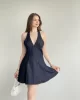 Halter Mini Kot Elbise