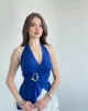 Halter Tokalı Sandy Bluz