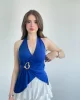 Halter Tokalı Sandy Bluz