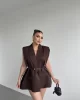 İnce Kemerli Oversize Yelek