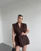 İnce Kemerli Oversize Yelek