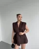 İnce Kemerli Oversize Yelek