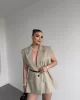 İnce Kemerli Oversize Yelek