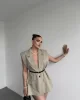 İnce Kemerli Oversize Yelek