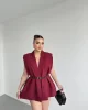 İnce Kemerli Oversize Yelek