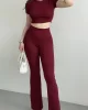 İspanyol Premium Pantolon Crop Takım