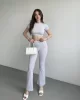 İspanyol Premium Pantolon Crop Takım