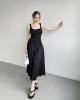 Kalın Askılı Poplin Elbise