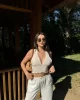 Keten Boyun Bağlamalı Crop