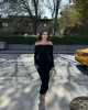 Madonna Büzgülü Uzun Elbise