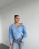 Madonna Yaka Asimetrik Gömlek