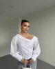 Madonna Yaka Asimetrik Gömlek