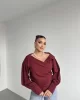 Madonna Yaka Asimetrik Gömlek