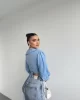 Madonna Yaka Asimetrik Gömlek
