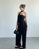 Modal Kumaş Fularlı Asimetrik Takım