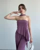 Modal Kumaş Fularlı Asimetrik Takım