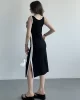 Modal Kumaş Şeritli Elbise
