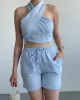 Müslin Bluz Şort Takım