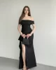 Önü Pileli Madonna Premium Elbise