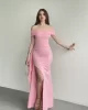 Önü Pileli Madonna Premium Elbise