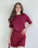 Şeritli Şort Etek Takım