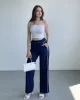 Şeritli Wide Leg Eşofman