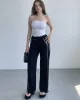 Şeritli Wide Leg Eşofman