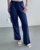 Şeritli Wide Leg Eşofman
