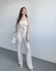 Straplez Gofre Pantolon Takım