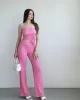 Straplez Gofre Pantolon Takım